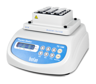 Thermoshaker TS-100 from Biosan with block.