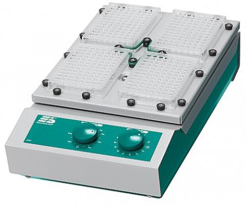 Orbital shaker TiMix2 from Bühler with four microplates.
