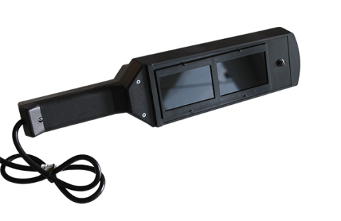 UV hand lamp with grip and power cord.