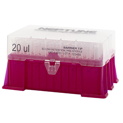 96 Filterspitzen BT in einer Box mit Deckel.