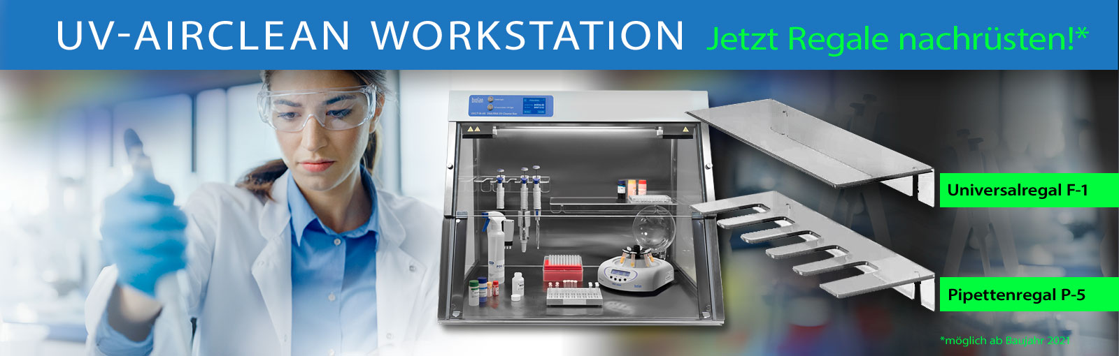 UV Airclean Workstation Ablageregale
